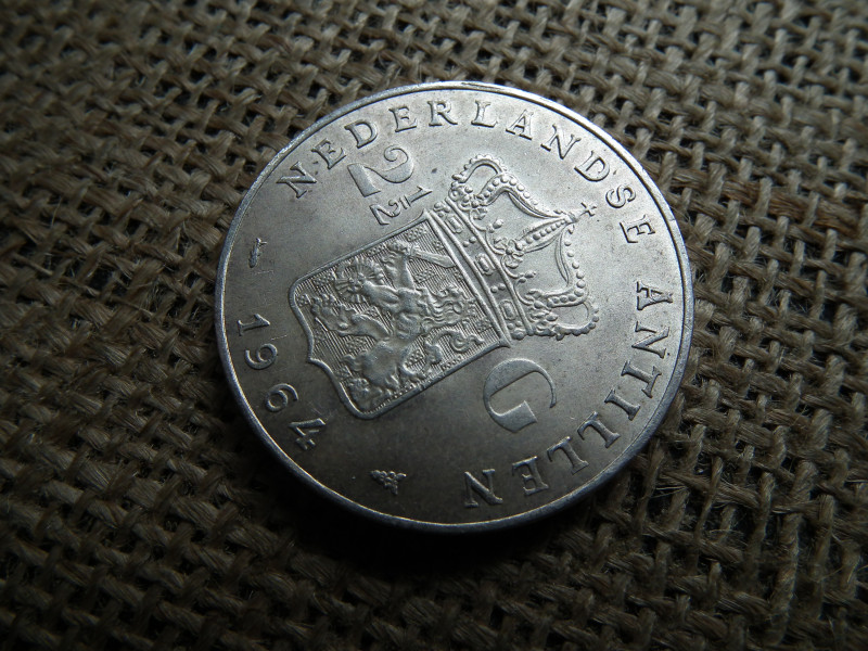 Hollandia , Holland Antillák  ezüst 2 1/2 gulden 1964