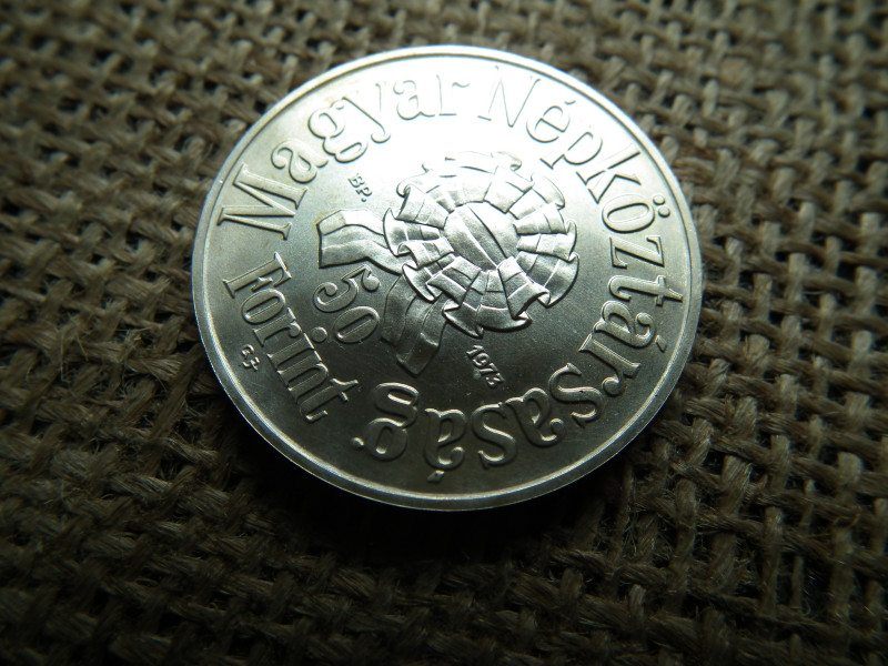 Petőfi , ezüst 50 forint 1973 BU 
