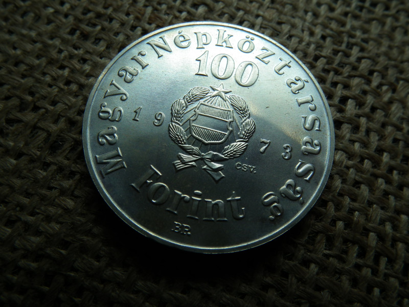 Petőfi , ezüst 100 forint 1973 BU 