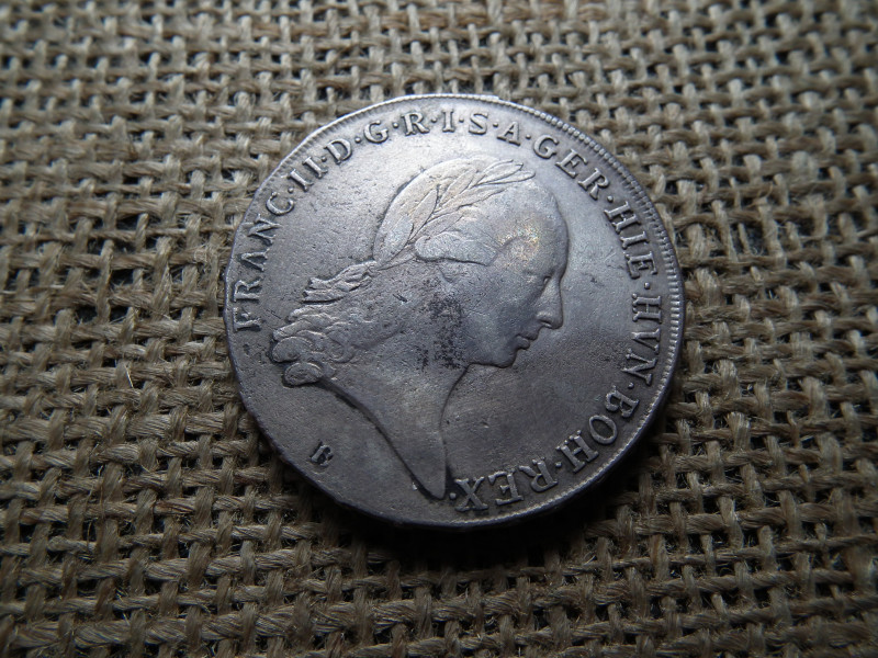 Ferenc , ezüst 1 tallér 1797 B , thaler 