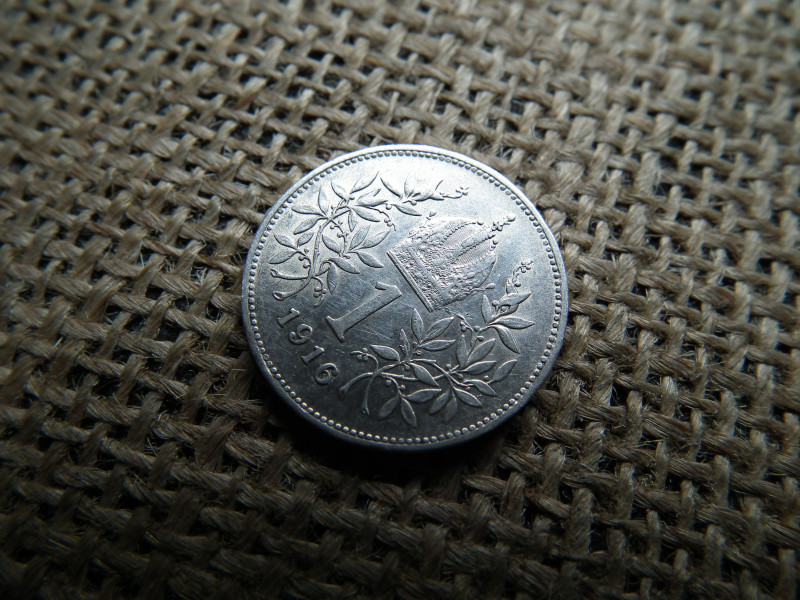 Ezüst 1 korona 1916 , corona 