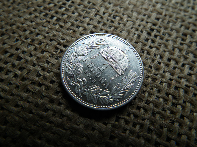 Ezüst 1 korona 1915 KB 
