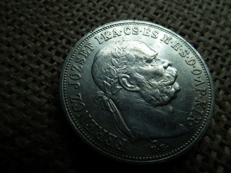 Ezüst 5 korona 1907 KB 