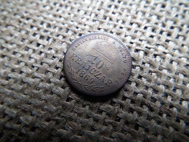 Ezüst 10 krajcár 1869 KB MKVP 