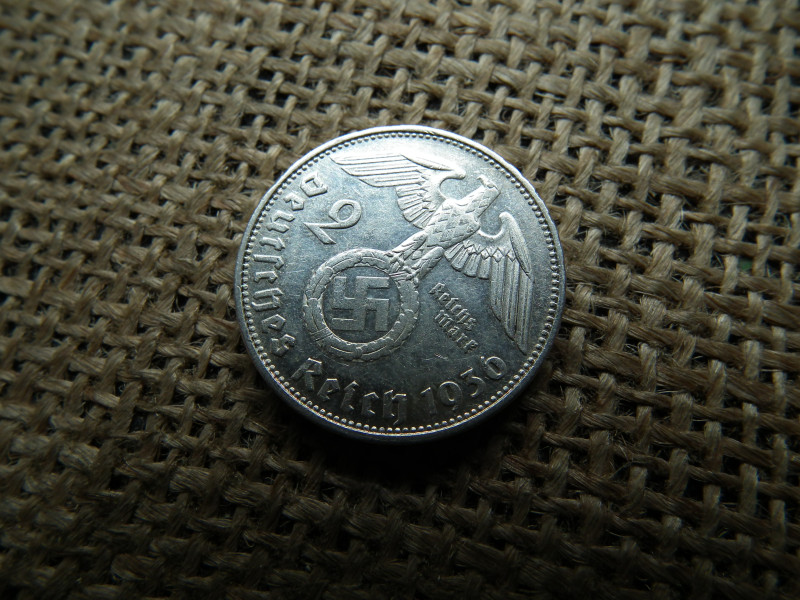 Birodalmi ezüst 2 márka 1936 G , ritka !  reichsmark