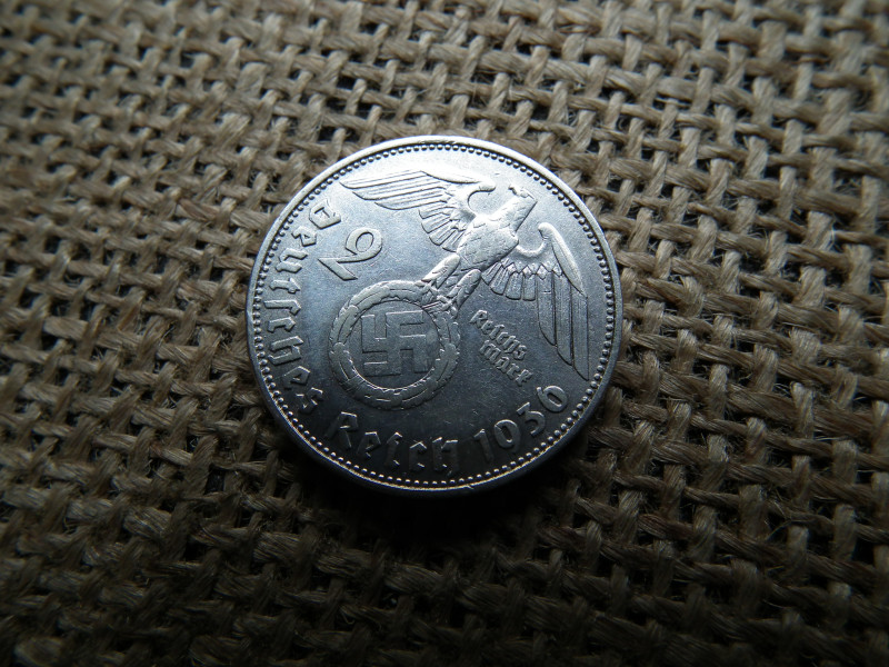 Birodalmi ezüst 2 márka 1936 D , ritka !  reichsmark
