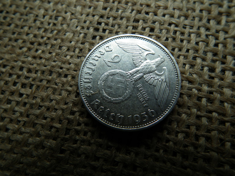 Birodalmi ezüst 2 márka 1936 E , ritka !  reichsmark