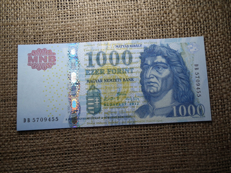 1000 forint 2012 DB , UNC