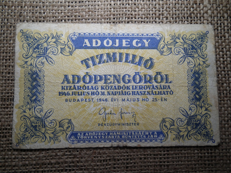 Tízmillió Adópengő 1946 