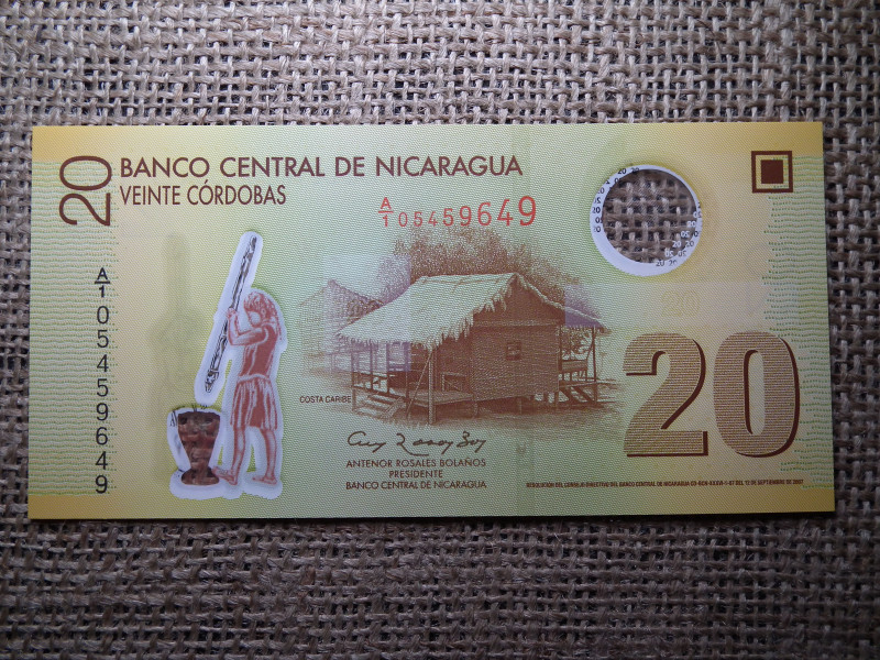 Nicaragua , 20 cordobas 2007 , córdobas , UNC , B1