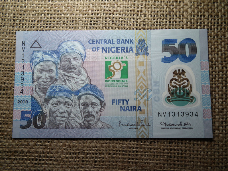 Nigéria ,50 naira 2010 UNC , B1