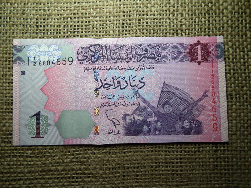 Líbia 1 dinar 2013 UNC , B1 