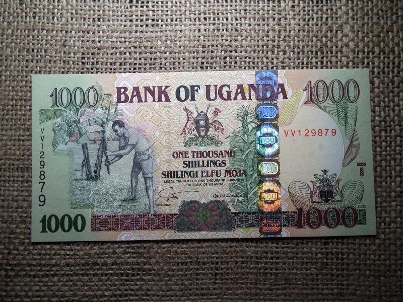 Uganda 1000 shillings 2005 UNC , B1