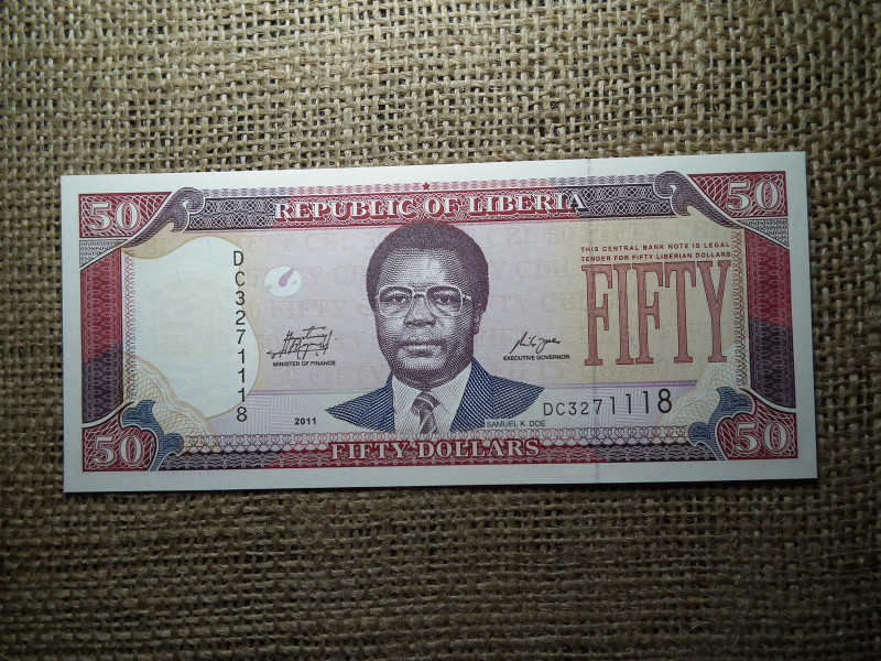 Libéria 50 dollars 2011 , dollár , UNC , B1