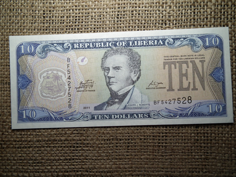 Libéria 10 dollars 2011 , dollár , UNC , B1