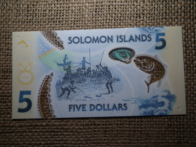 Salamon Szigetek 5 dollars 2019 - 2022 UNC , B1