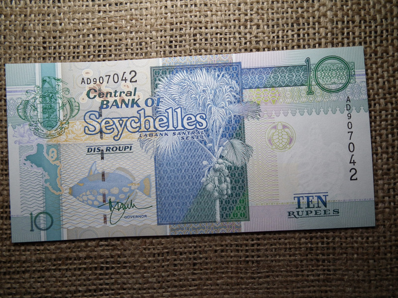 Seychelles 10 rupees 1998 - 2008 , UNC , B1