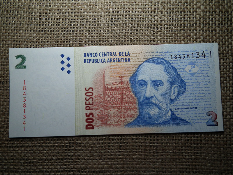 Argentína 2 pesos 2008 - 2010 UNC , B1