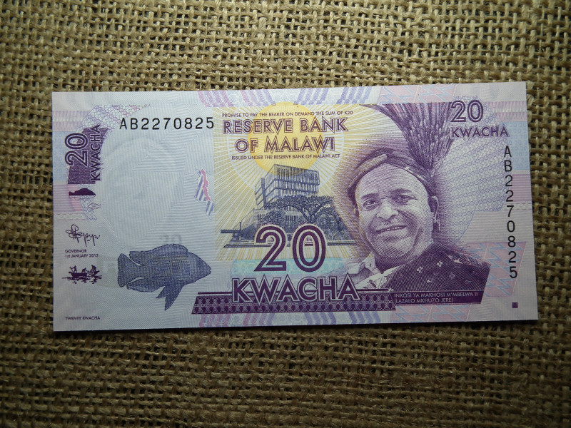 Malawi 20 kwacha 2012 UNC , B1