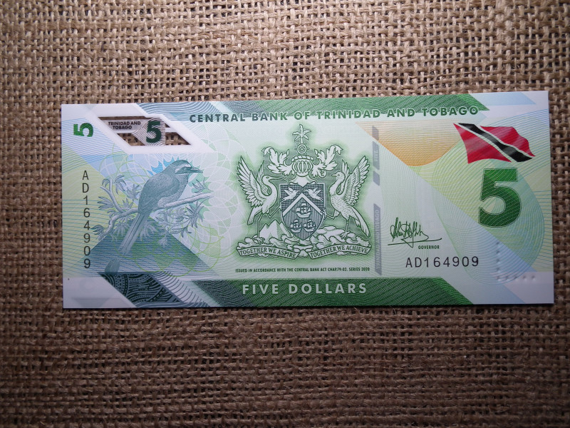 Trinidad és Tobago 5 dollars 2020 UNC , B1