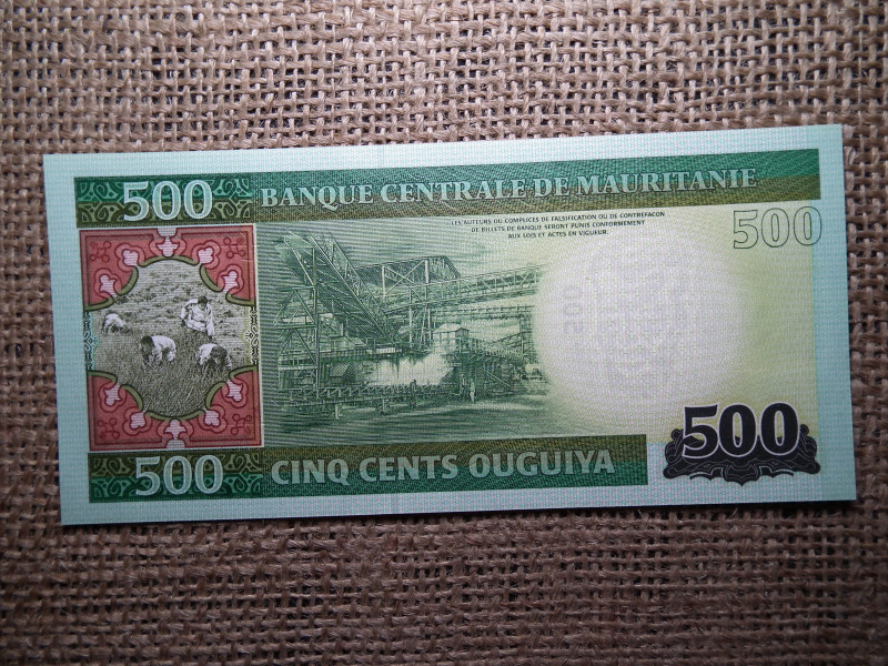 Mauritánia 500 cent 2013 UNC ,B1
