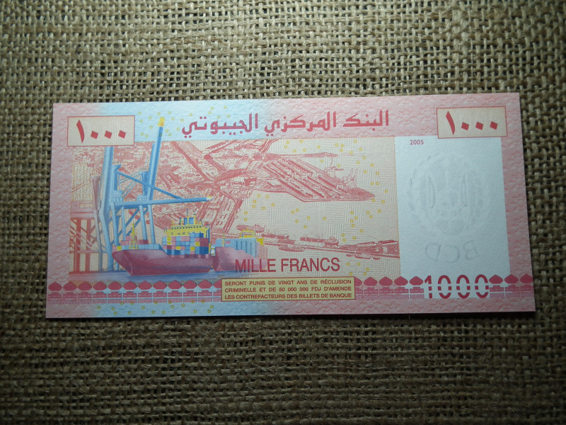 Dzsibuti 1000 francs 2005 UNC ,  B1