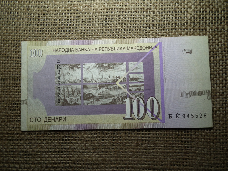 Macedónia 10 dinara 1997 , dinár , VF , B1