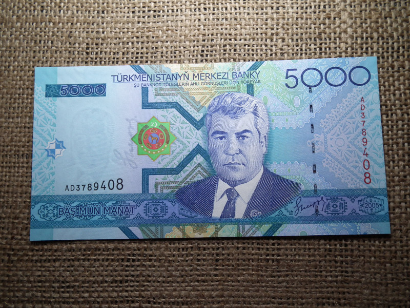 Türkmenisztán 5000 manat 2005 UNC , B1