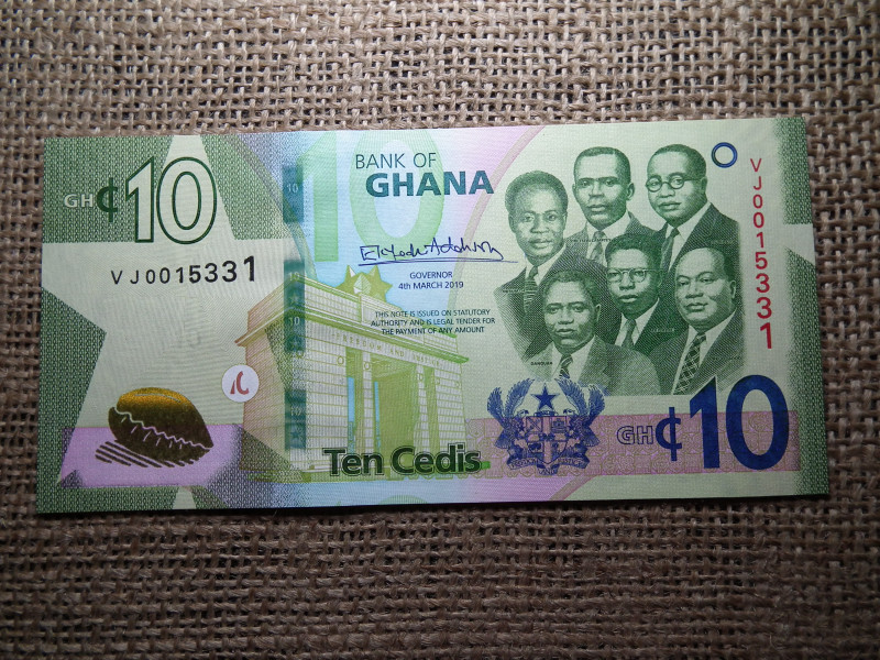 Ghana 10 cedis 2019 UNC , B1