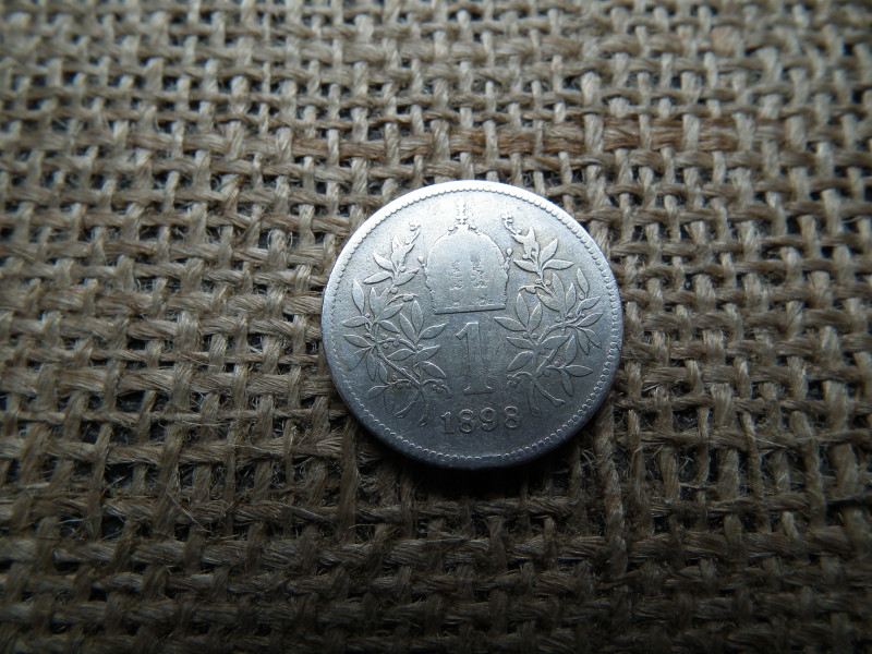 Ezüst 1 korona 1898 , corona , ritkább 
