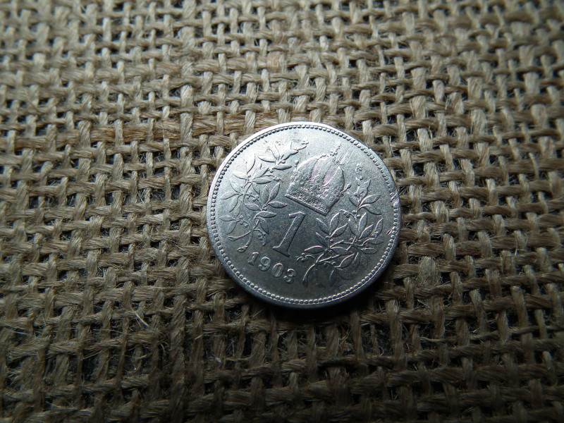 Ezüst 1 korona 1903 , corona , ritkább 