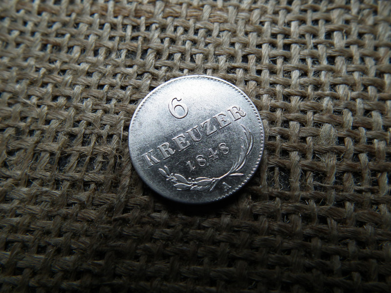 Ezüst 6 krajcár 1848 A , nagyon szép 