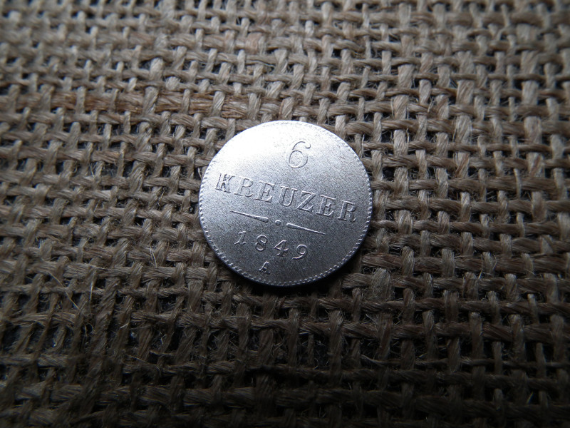 Ezüst 6 krajcár 1849 A  