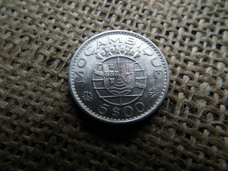 Mozambik 5 escudos 1973 , verdefényes 