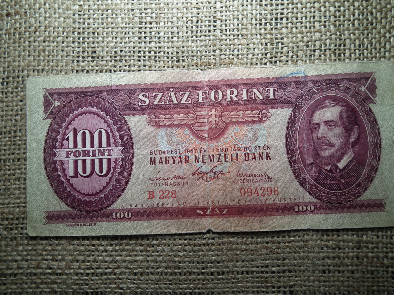 100 forint 1947 , ritka , Kossuth címer 