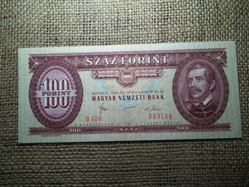 100 forint 1980 EF+