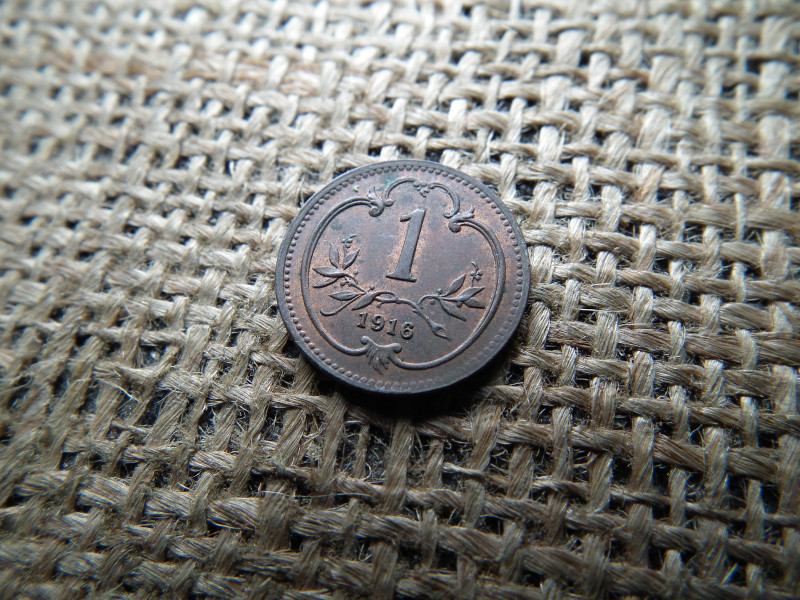 1 heller 1916 címerpajzs  , ritka  , extra 