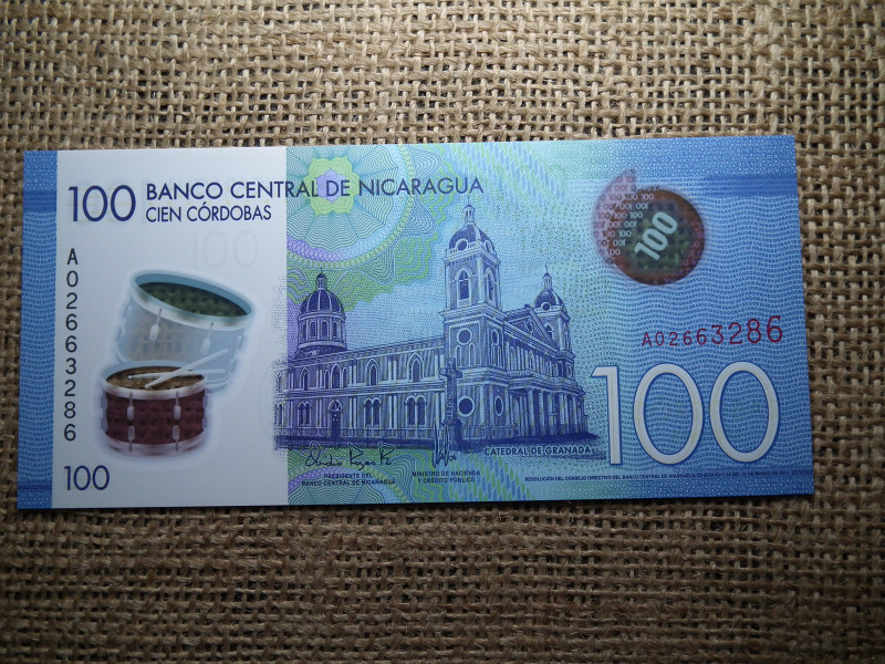 Nicaragua 100 cordobas 2014 UNC , córdobas , C1