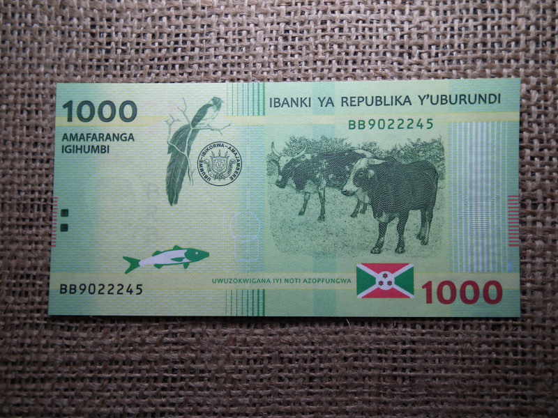 Burundi 1000 francs 2015 UNC , C1