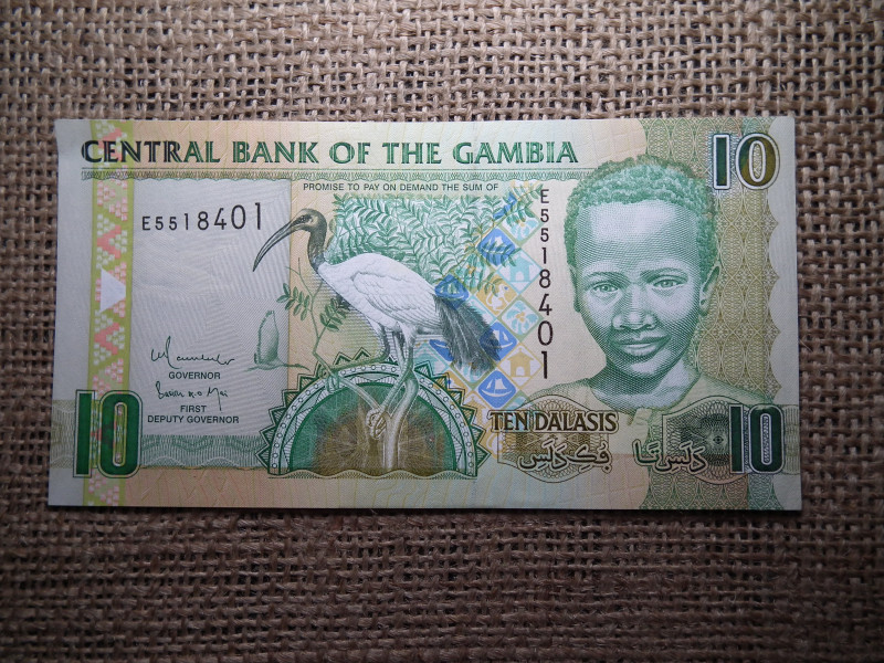 Gambia 10 dalasis 2009 UNC , C1