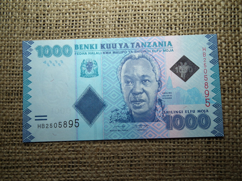 Tanzánia 1000 shilingi 2019 UNC , C1