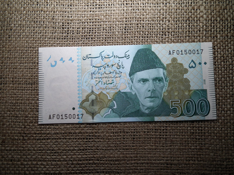 Pakisztán 500 rupees 2008 UNC , C1