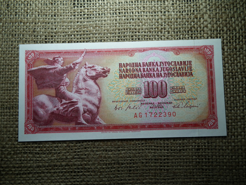 Jugoszlávia 100 dinara 1965 UNC , C1