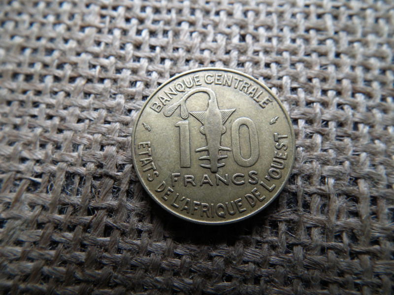 10 francs 1985 , frank , CFA FAO 