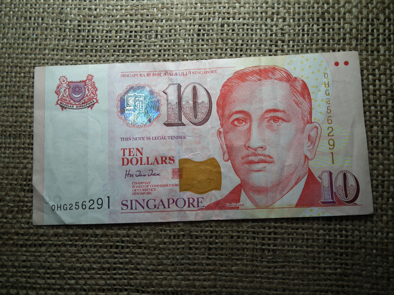 Szingapúr 10 dollars 1999 , dollár 