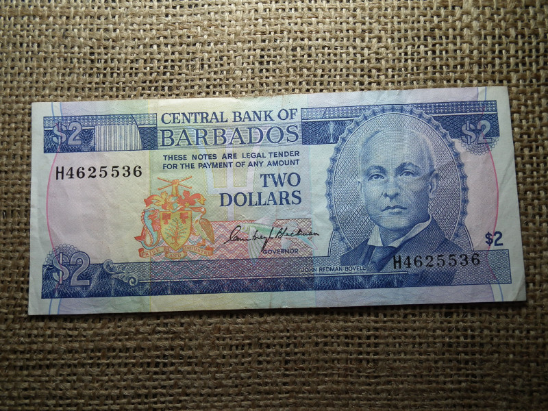 Barbados 2 dollars 1980 , dollár 