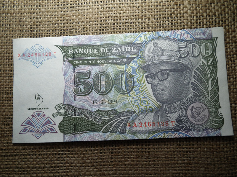 Zaire 500 zaires 1994 , hajtatlan 