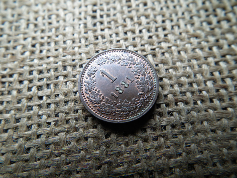 1 krajcár 1881 , verdefényes 