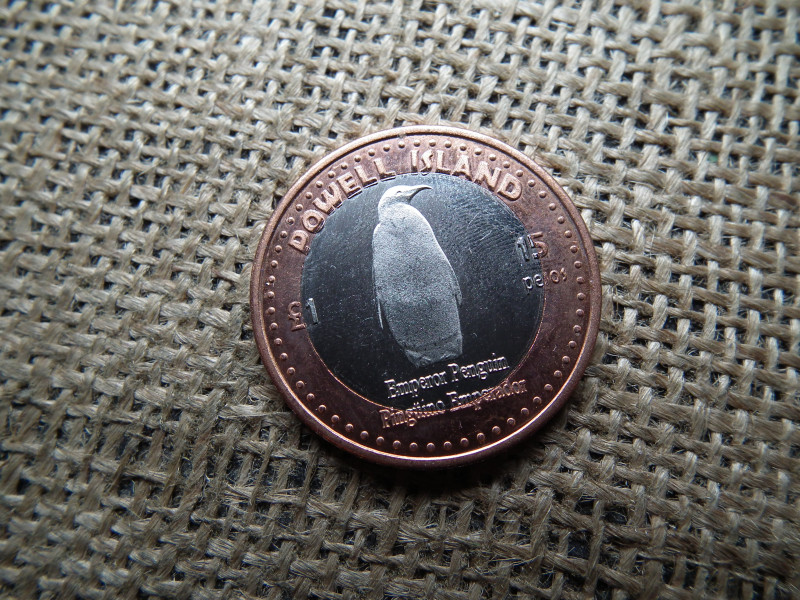 Déli-Orkney-szigetek 1 font / 15 peso 2015 Powell-sziget ,  császárpingvin , ritka 