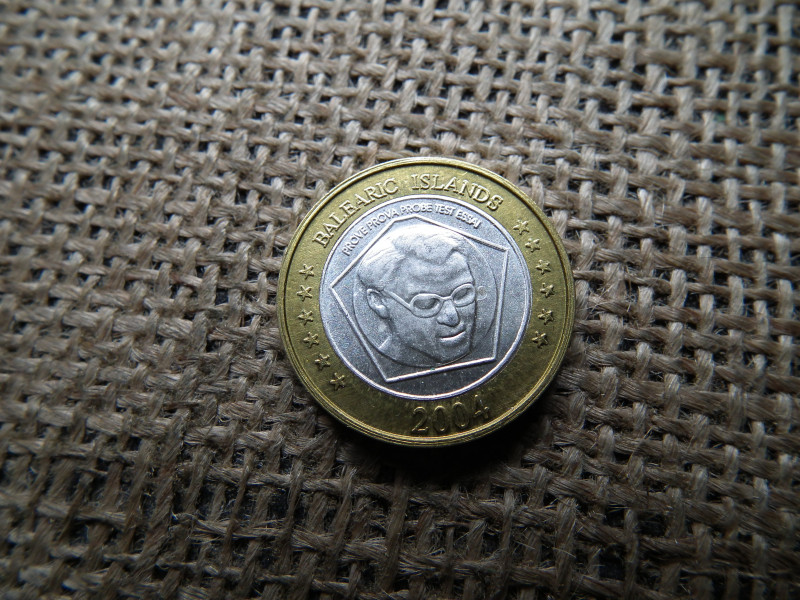 Spanyolország, Baleár-szigetek ,  1 euró próba 2004 , euro 